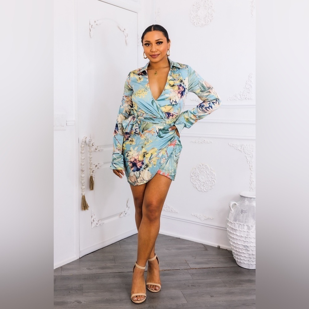 Floral Wrap Dress - Picture 3 of 5